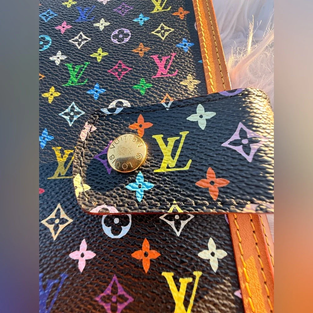 Louis Vuitton Large 6-ring Planner; Black Monogram Multicolor (fits A5 paper)